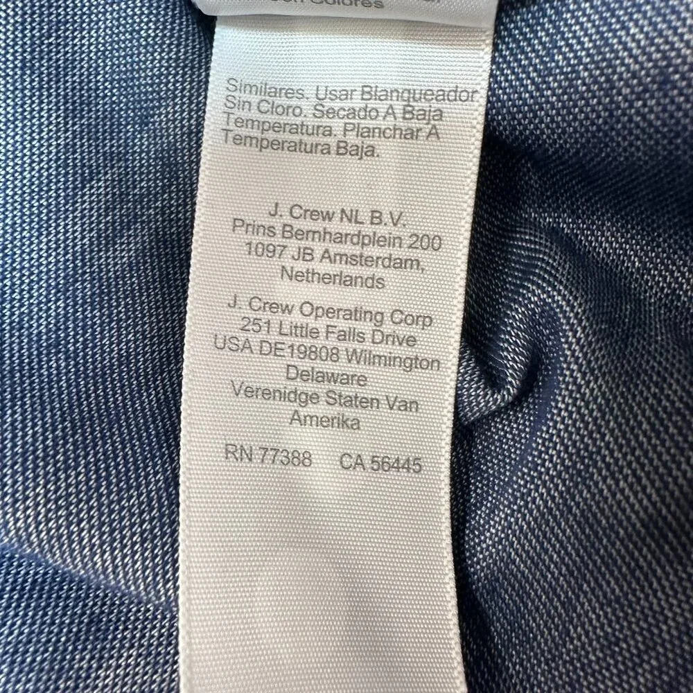 J. Crew Men's Performance Knit Oxford Button Down Long Sleeve Shirt Size L, Blue